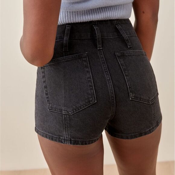 Reformation Dark Denim Jean Shorts - Picture 3 of 9